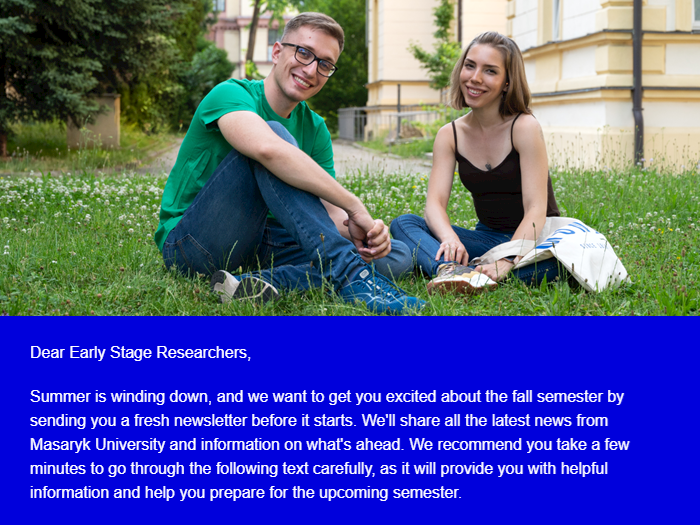 Newsletter for PhD students and Postdocs of the Faculty of Science MU 09/2024 (CZ)