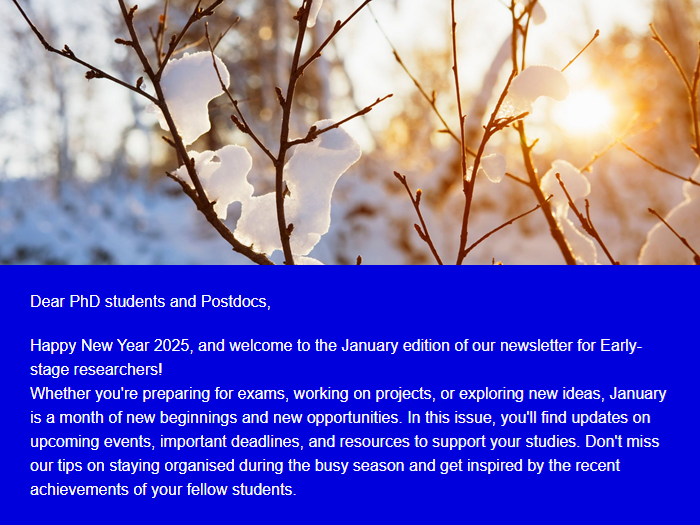 Newsletter for PhD students and Postdocs of the Faculty of Science MU 1/2025